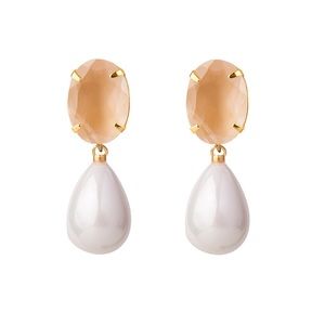 Rose Quartz & Pearls Earrings
